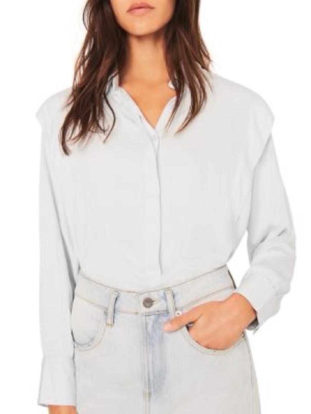 BA&SH ALIA RUFFLED SHIRT